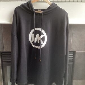 Michael Kors Hoodie.  Plus Size 2X. Black with white MK Monogram